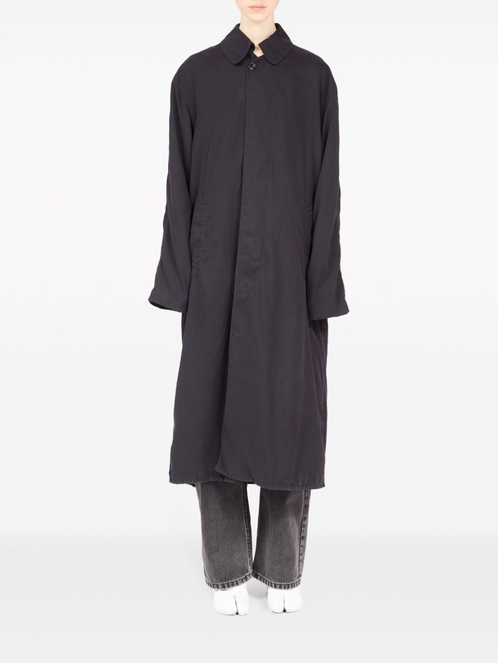 peached-cotton trench coat - 2
