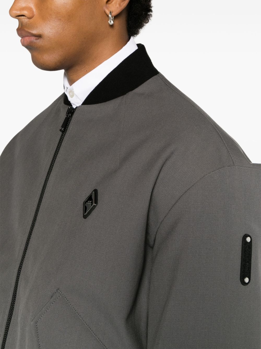 panelled cotton bomber jacket - 5