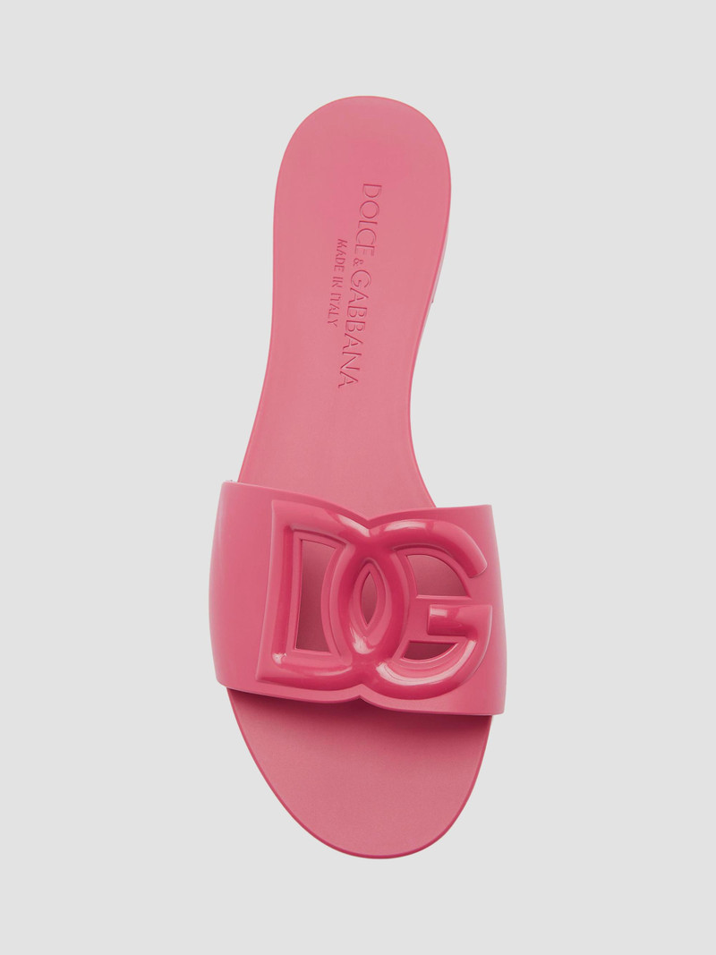 Women's Interlock Logo Rubber Slides - Fuschia 5