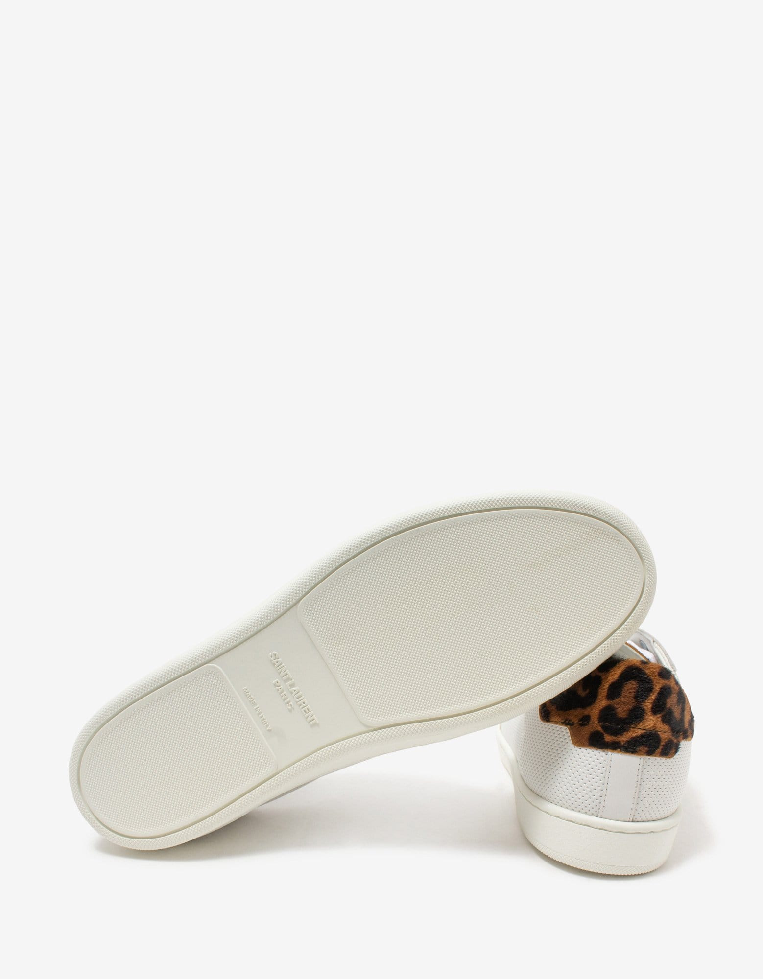 Saint Laurent Court Classic SL/10 White Perforated Leather Trainers - 3