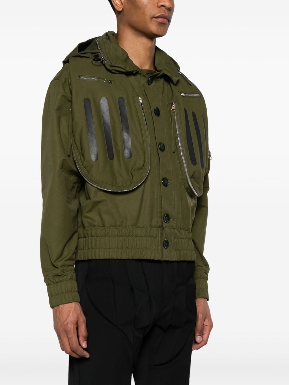 multi-pocket hooded jacket - 3