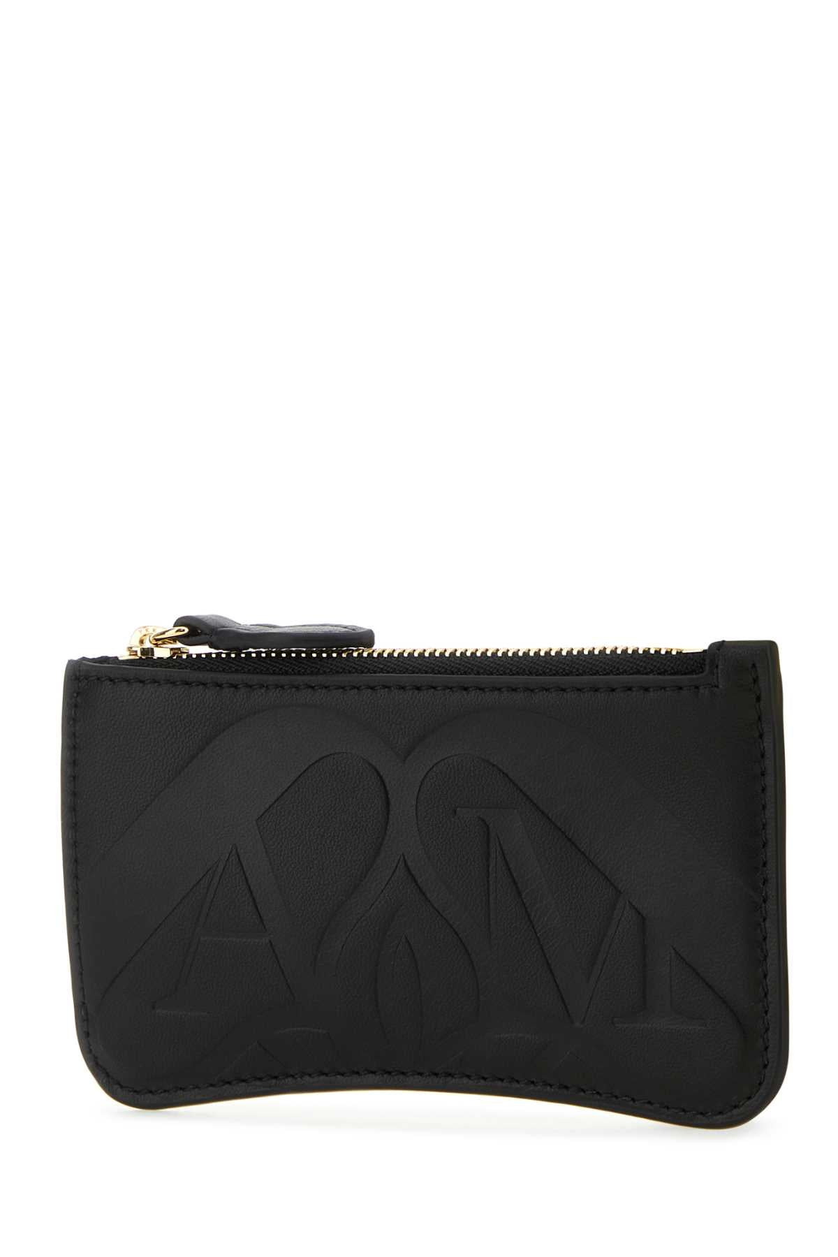 Alexander Mcqueen Women Black Leather Card Holder - 2