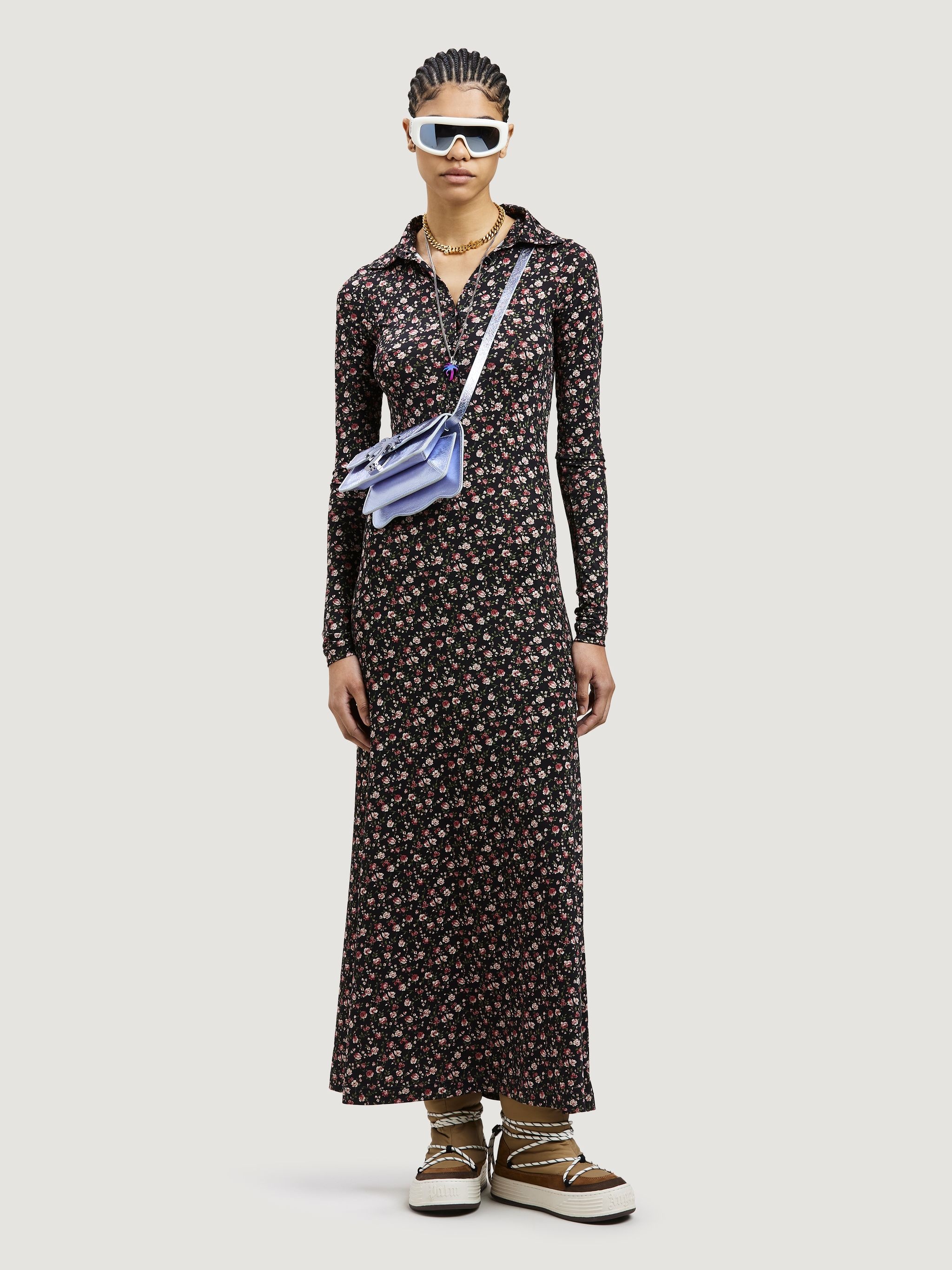 FLOWERS PRINT POLO DRESS - 2