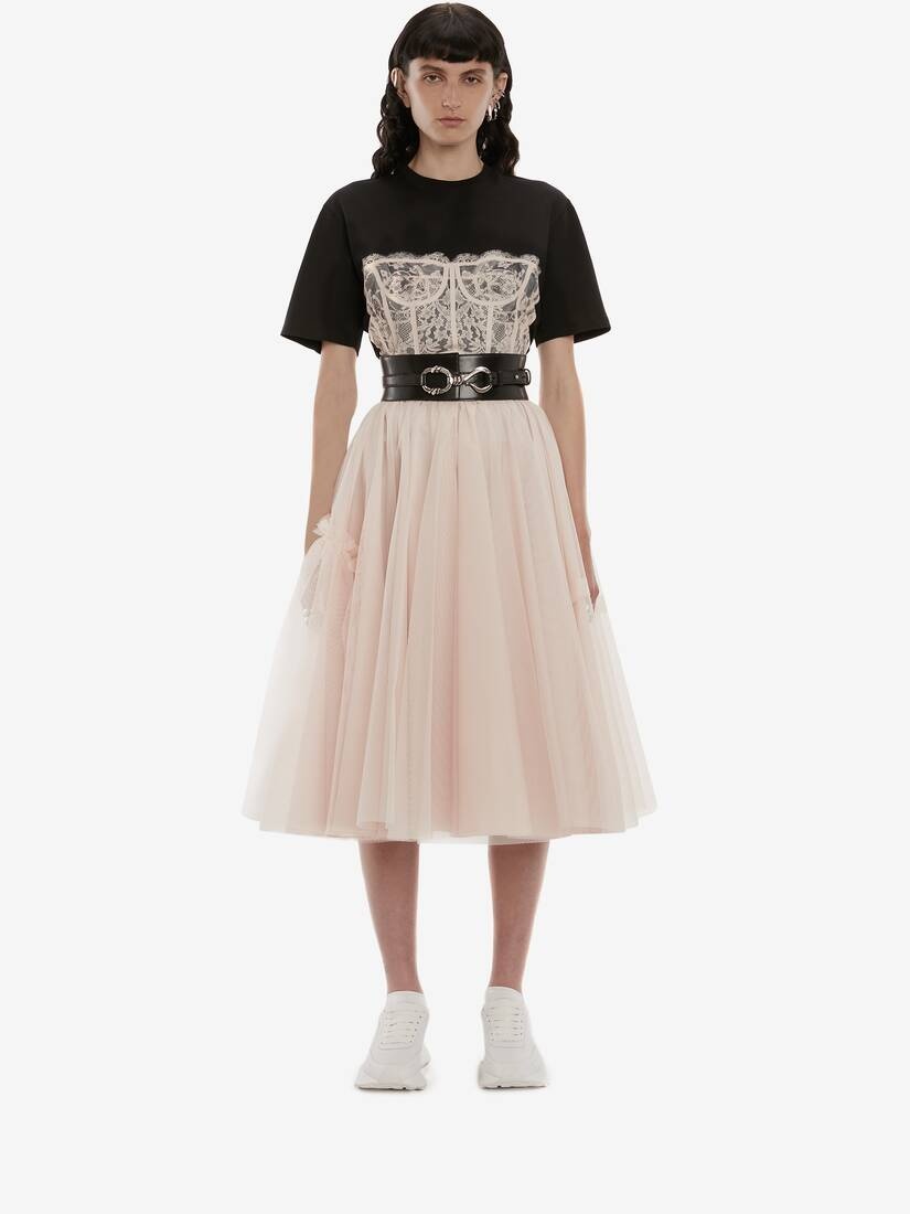 Knee Tulle Skirt in Pink - 2