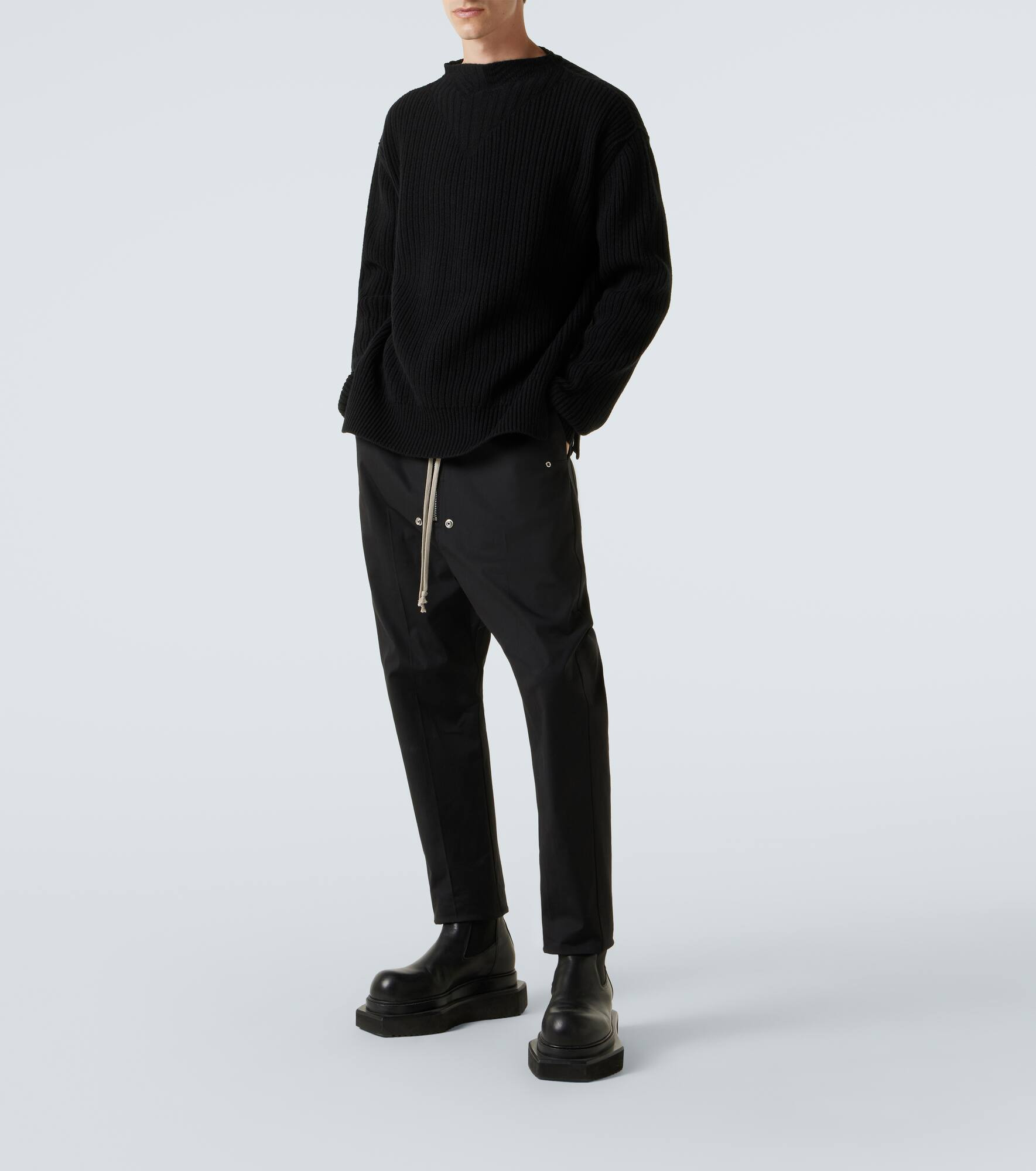 Ribbed-knit virgin wool sweater - 2