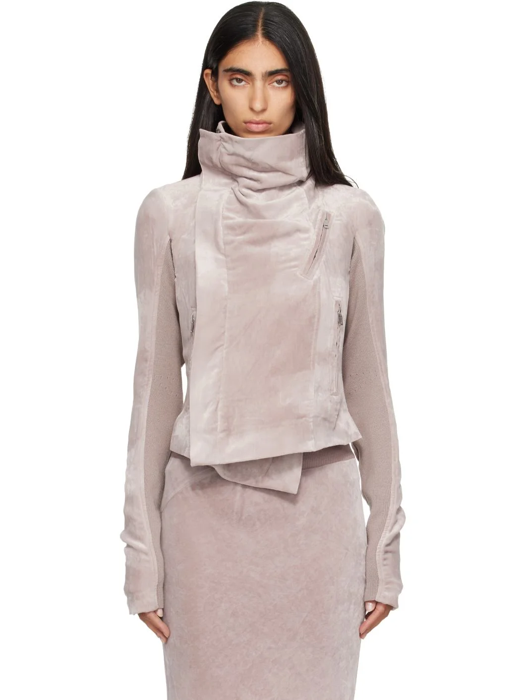 Pink Tower Classic Biker Jacket - 1