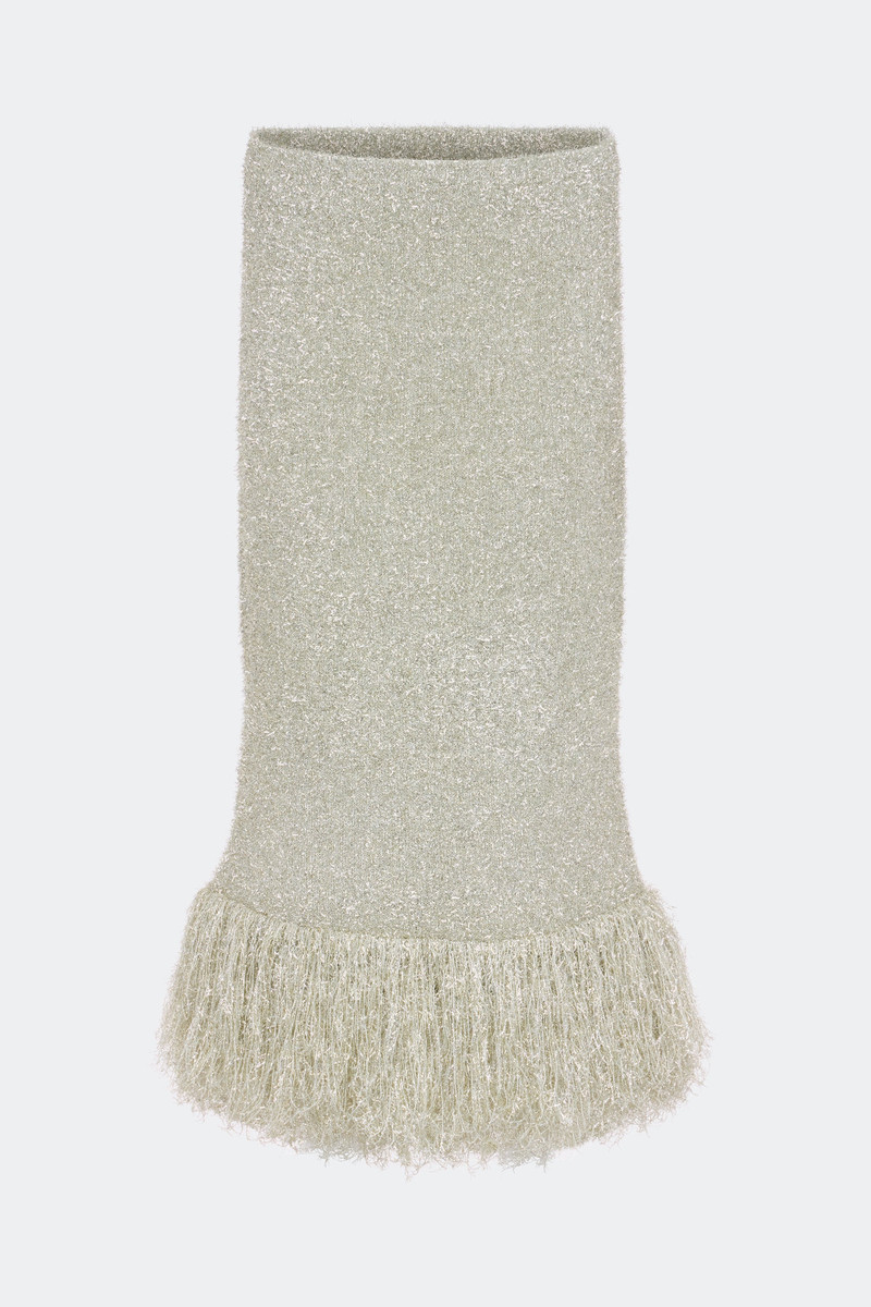 Brink Tinsel Knit Skirt In Satellite Silver 1