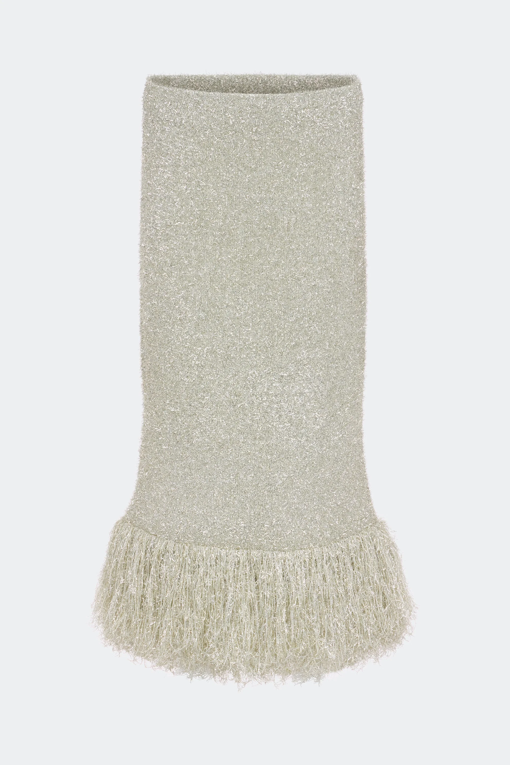 Brink Tinsel Knit Skirt In Satellite Silver - 1