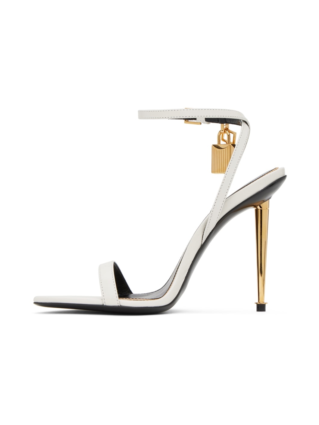 White Pointy Naked Sandals - 3