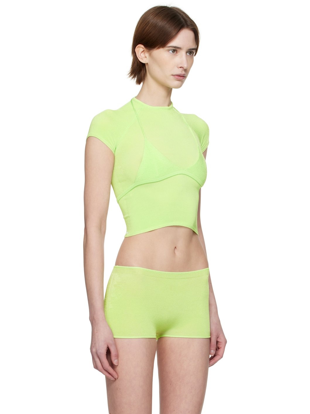 Green Knitted Malley Bra & Jia Baby T-shirt - 2