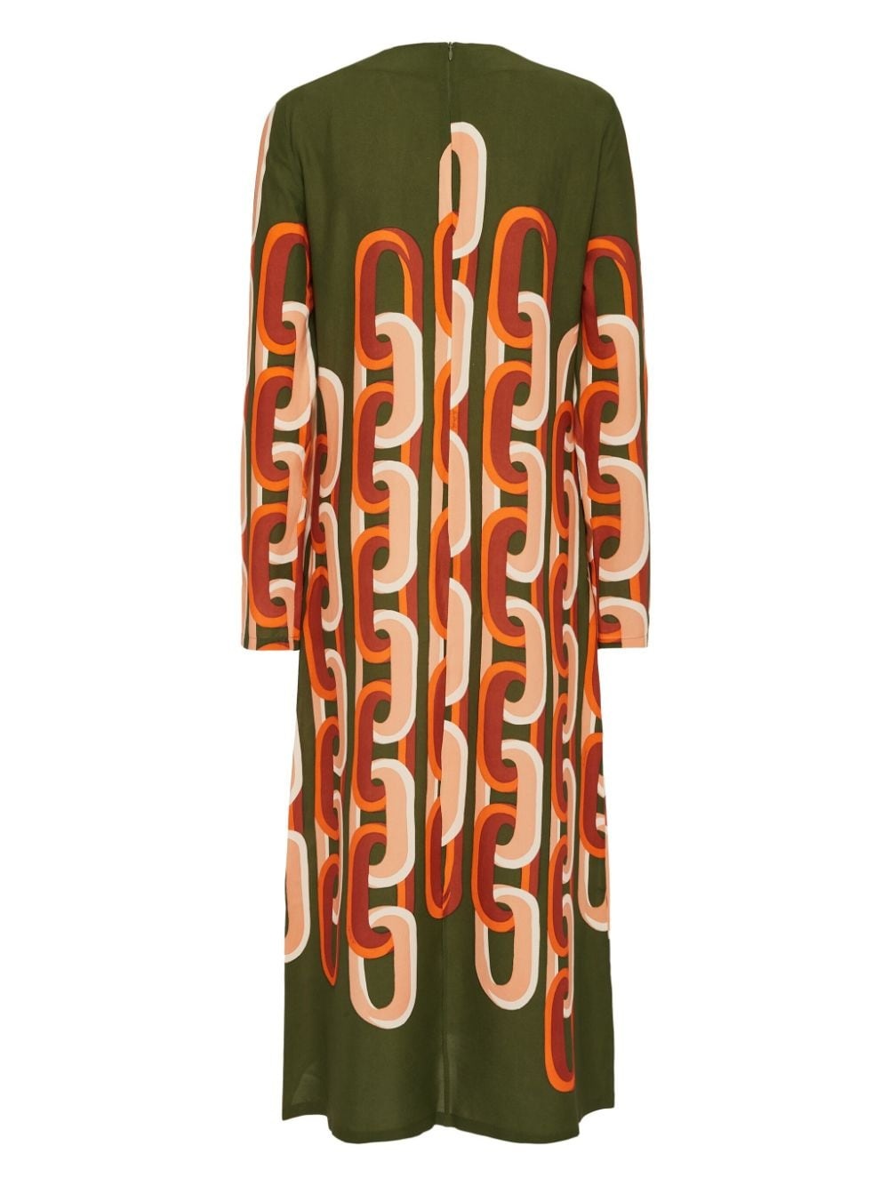 Swing chain-link print middi dress - 5