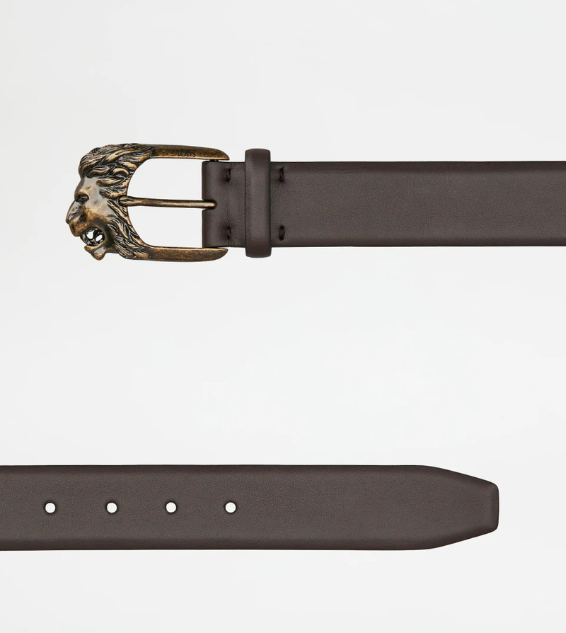 Tod's BELT IN LEATHER - BROWN outlook