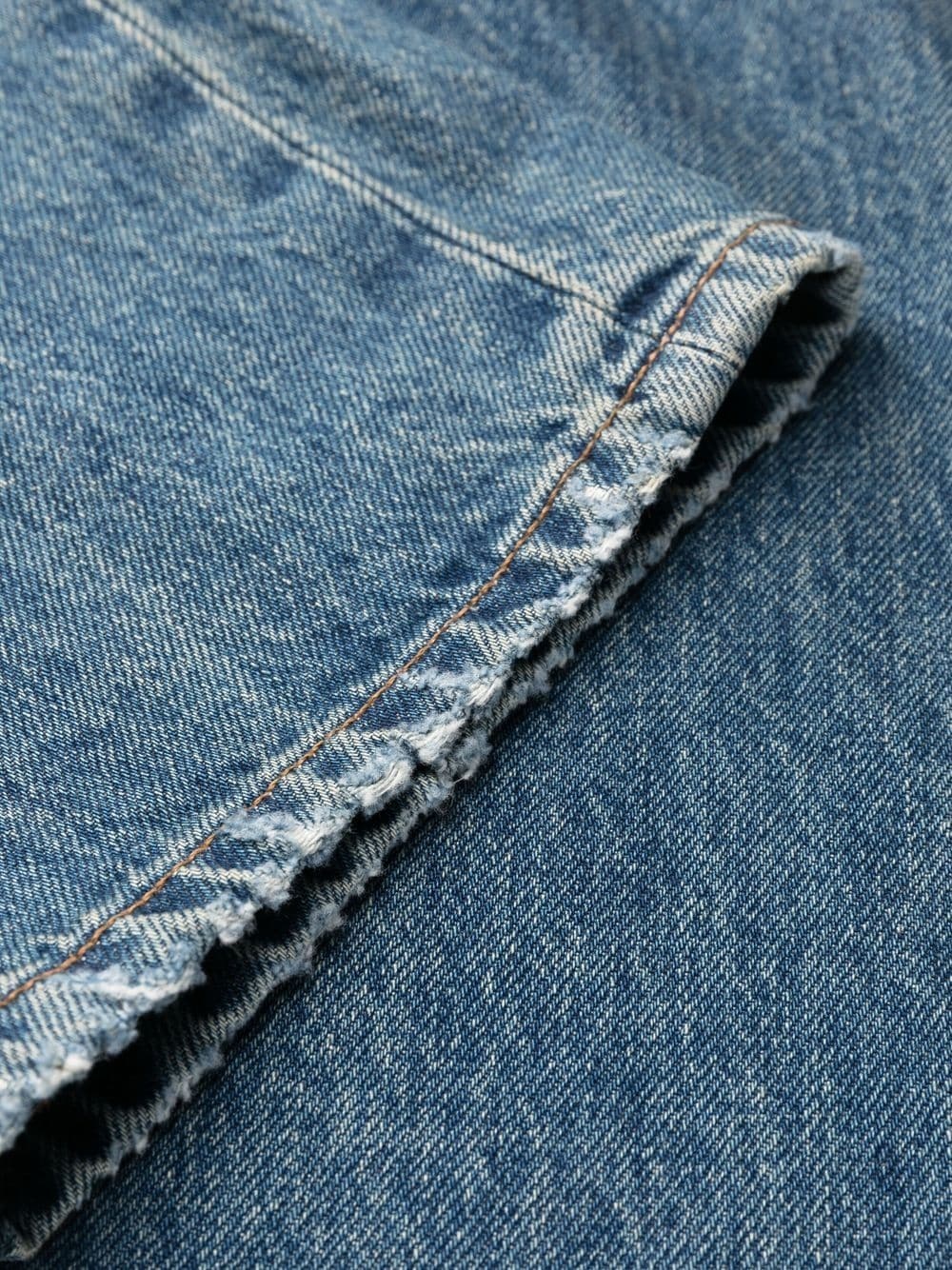 mid-rise distressed straight jeans - 7