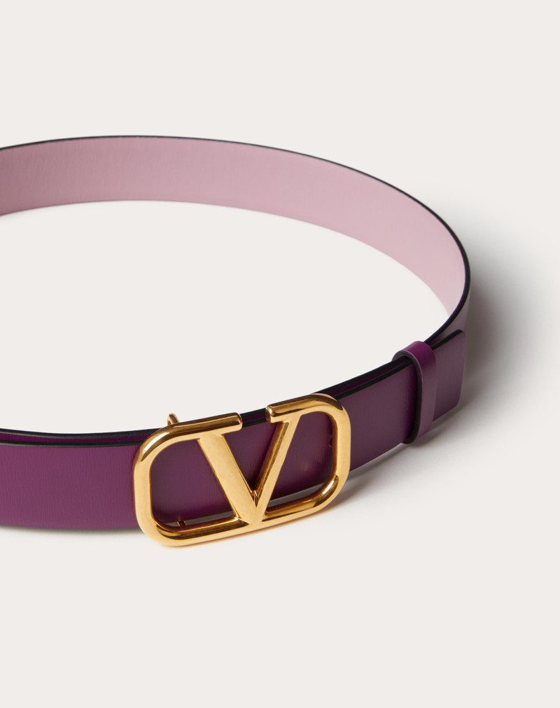 REVERSIBLE VLOGO SIGNATURE BELT IN GLOSSY CALFSKIN 30 MM 4