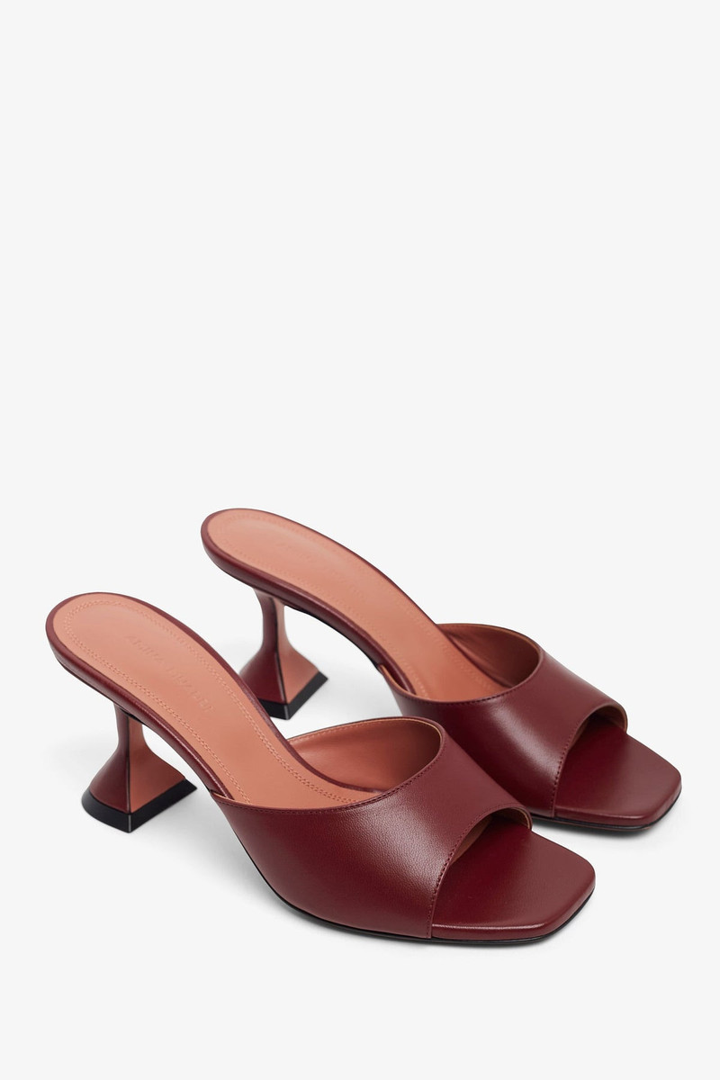 Lupita 70 dark red leather slippers 5