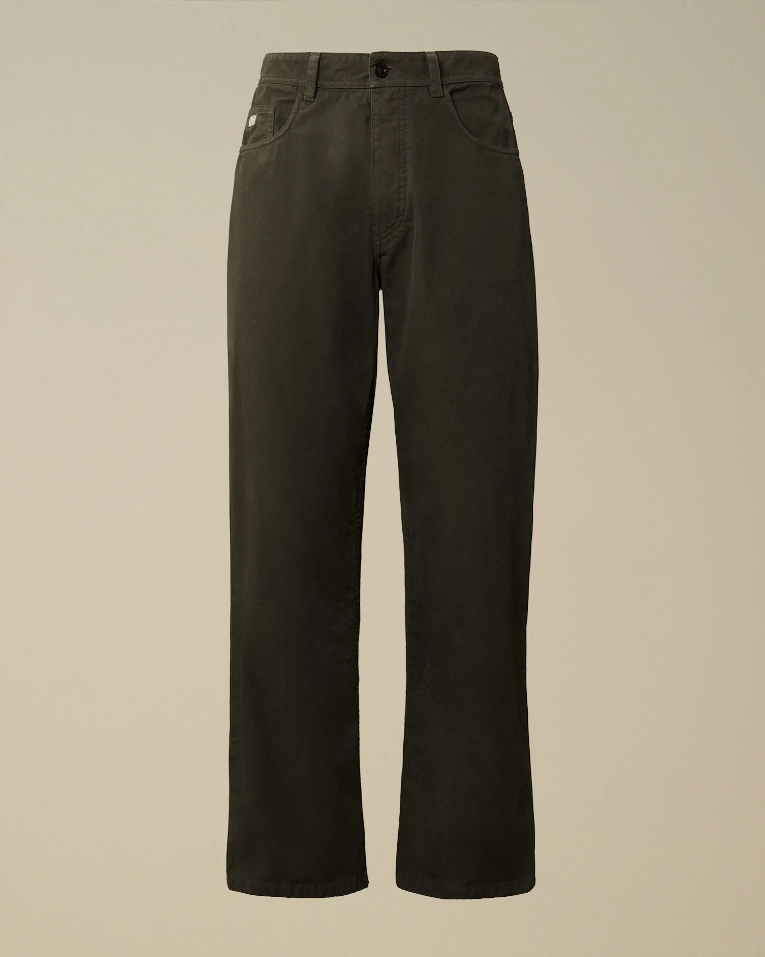 Vintage Army Structure Loose Five Pocket Pants - 1