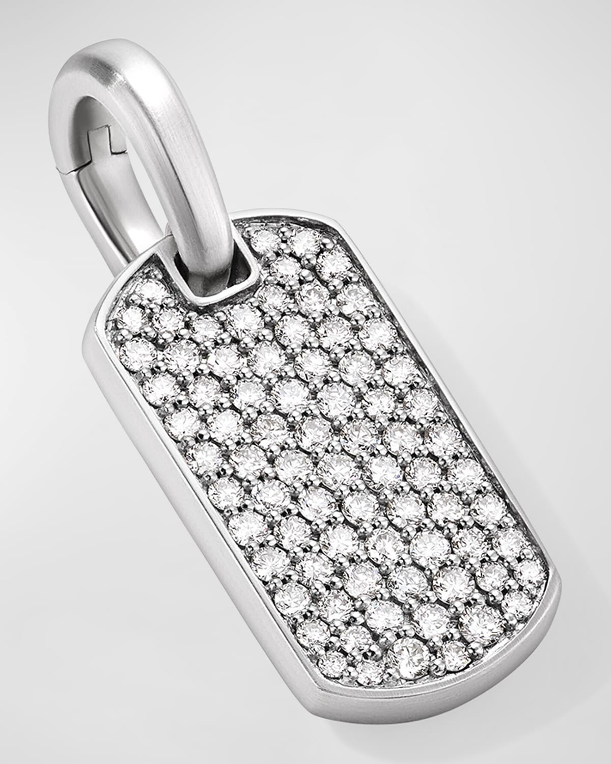 21mm Men's Chevron Tag Pendant in Silver - 3