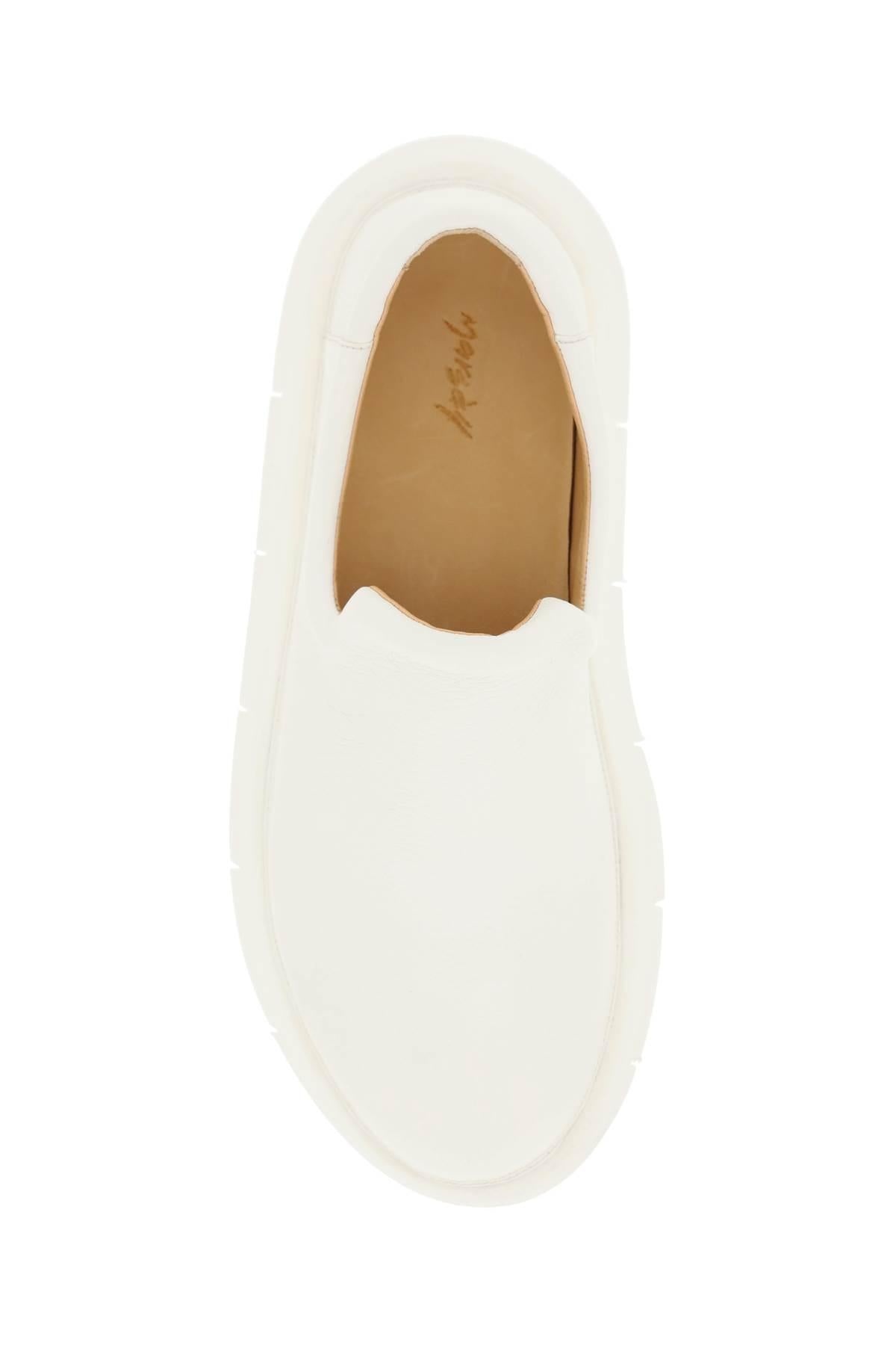 'INTAGLIATA' GRAINED LEATHER SLIP-ON SHOES - 4