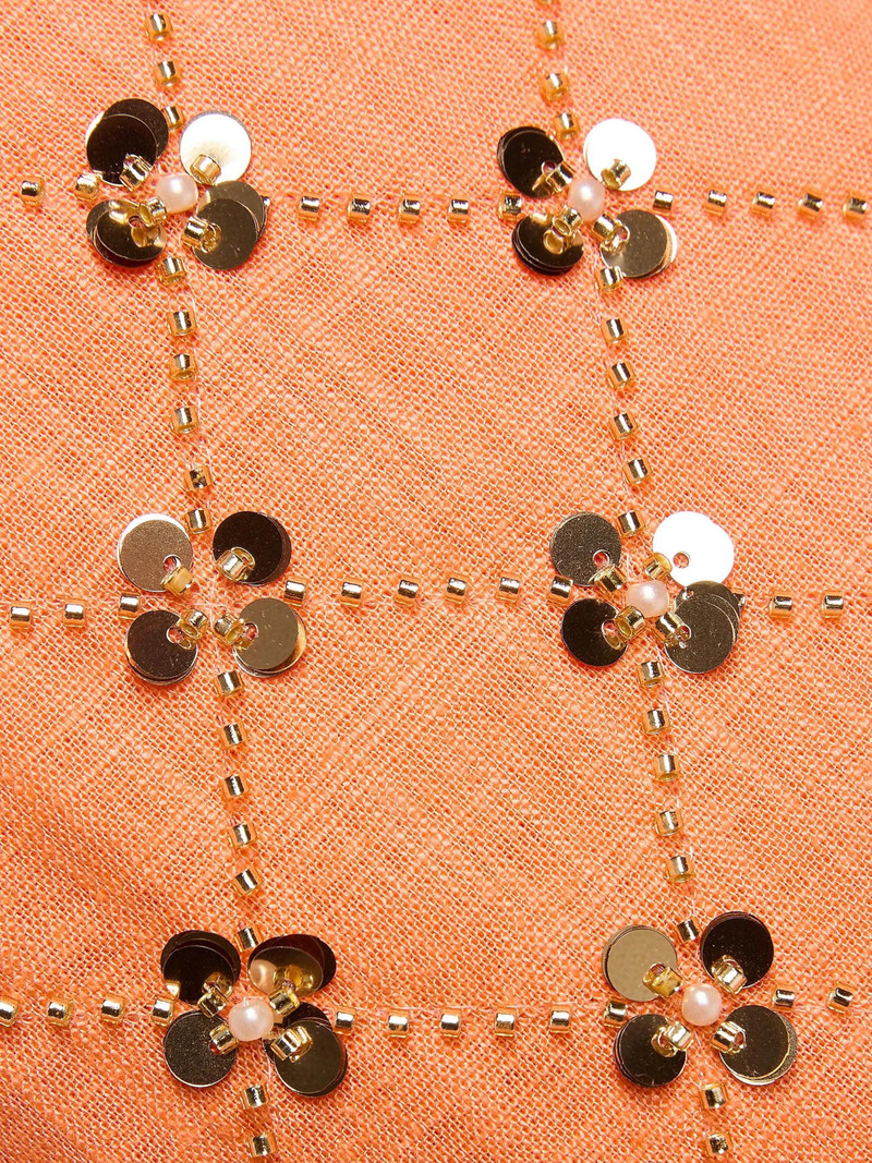 Women's Tamala Embellished Shift Dress - Papaya Beaded Sequin 7