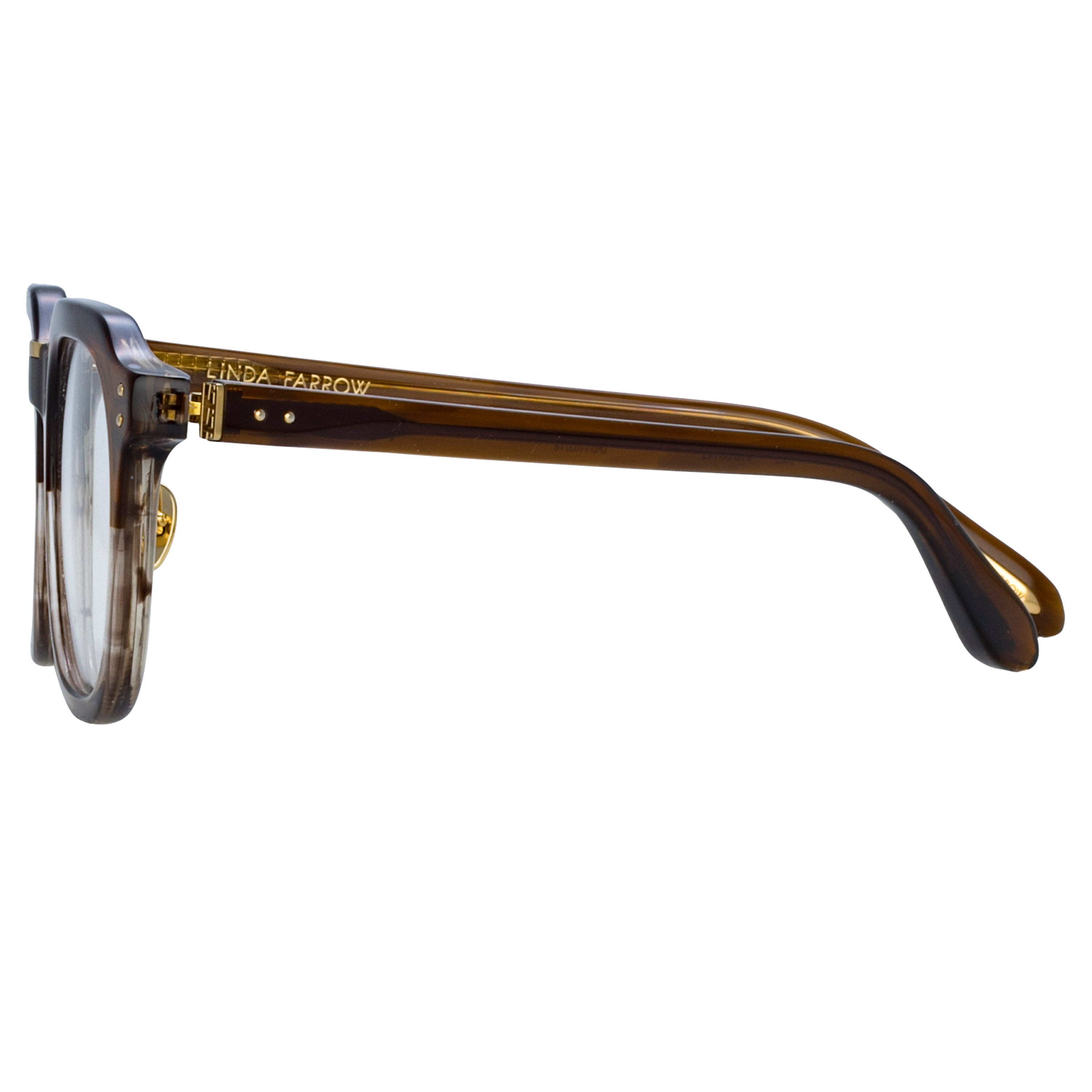 MEN'S FLETCHER ANGULAR OPTICAL FRAME IN CARAMEL HORN - 7