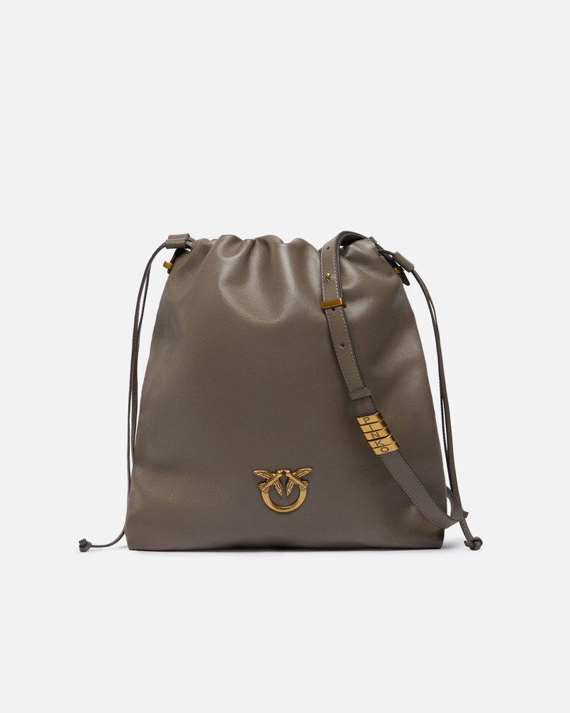VERTICAL MEDIUM LEATHER SLOUCHY BAG 1