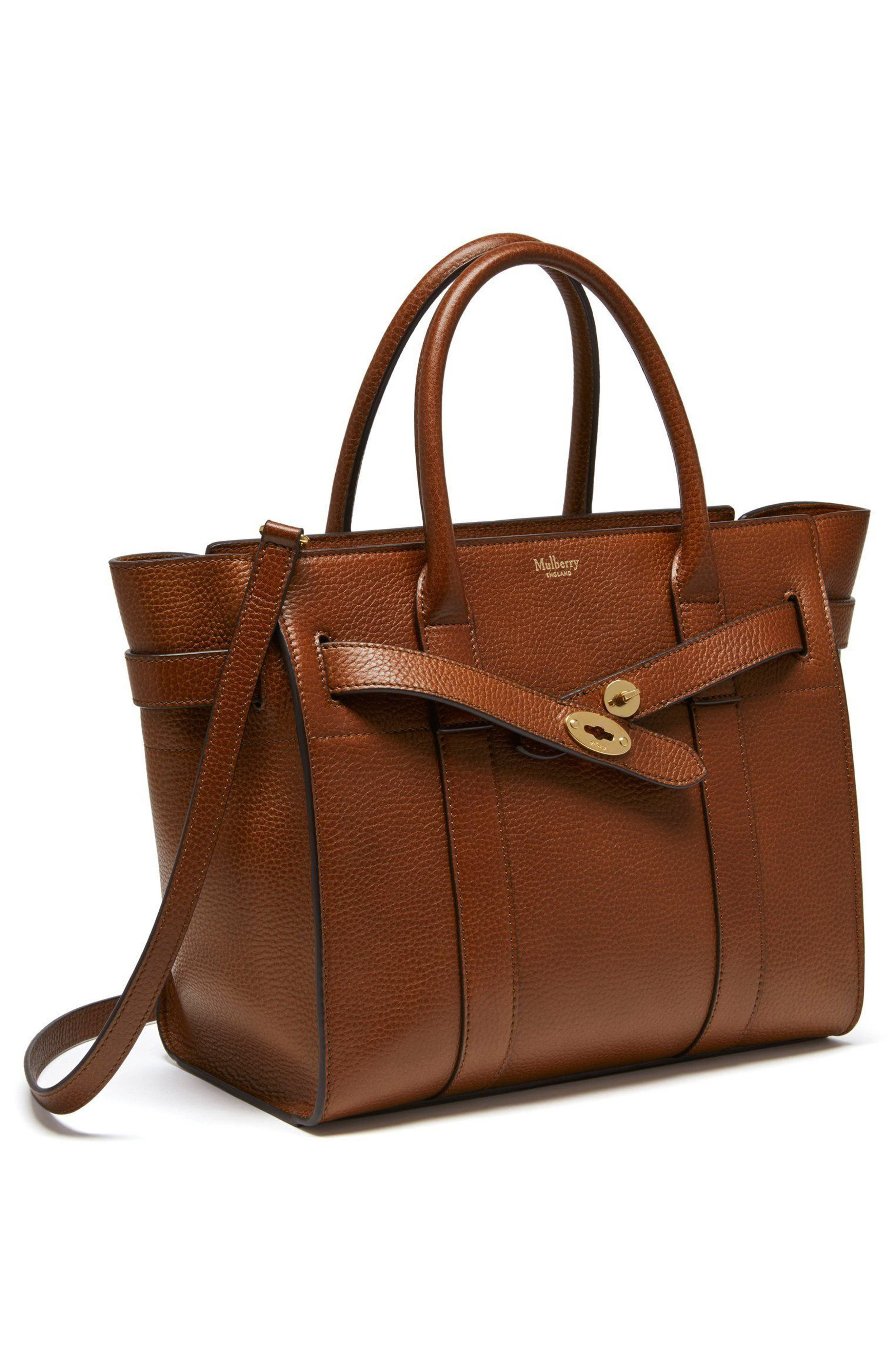 Small Zip Bayswater Leather Tote - 6