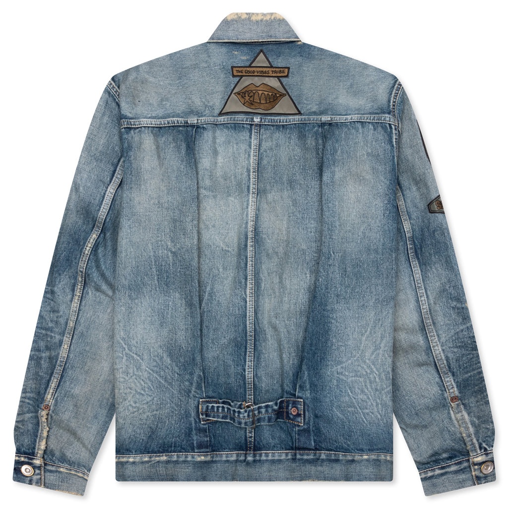 SACAI GONZ DENIM JACKET - LIGHT BLUE - 2