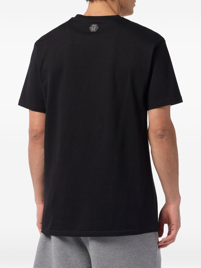 round-neck skull-logo T-shirt 3