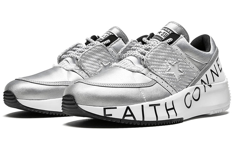 (WMNS) Converse Run Star x Faith Connexion Low Top Metal Silver 565537C - 3
