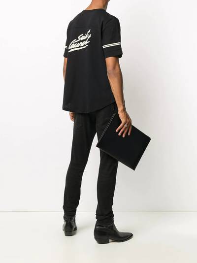 SAINT LAURENT logo-print cotton T-shirt outlook