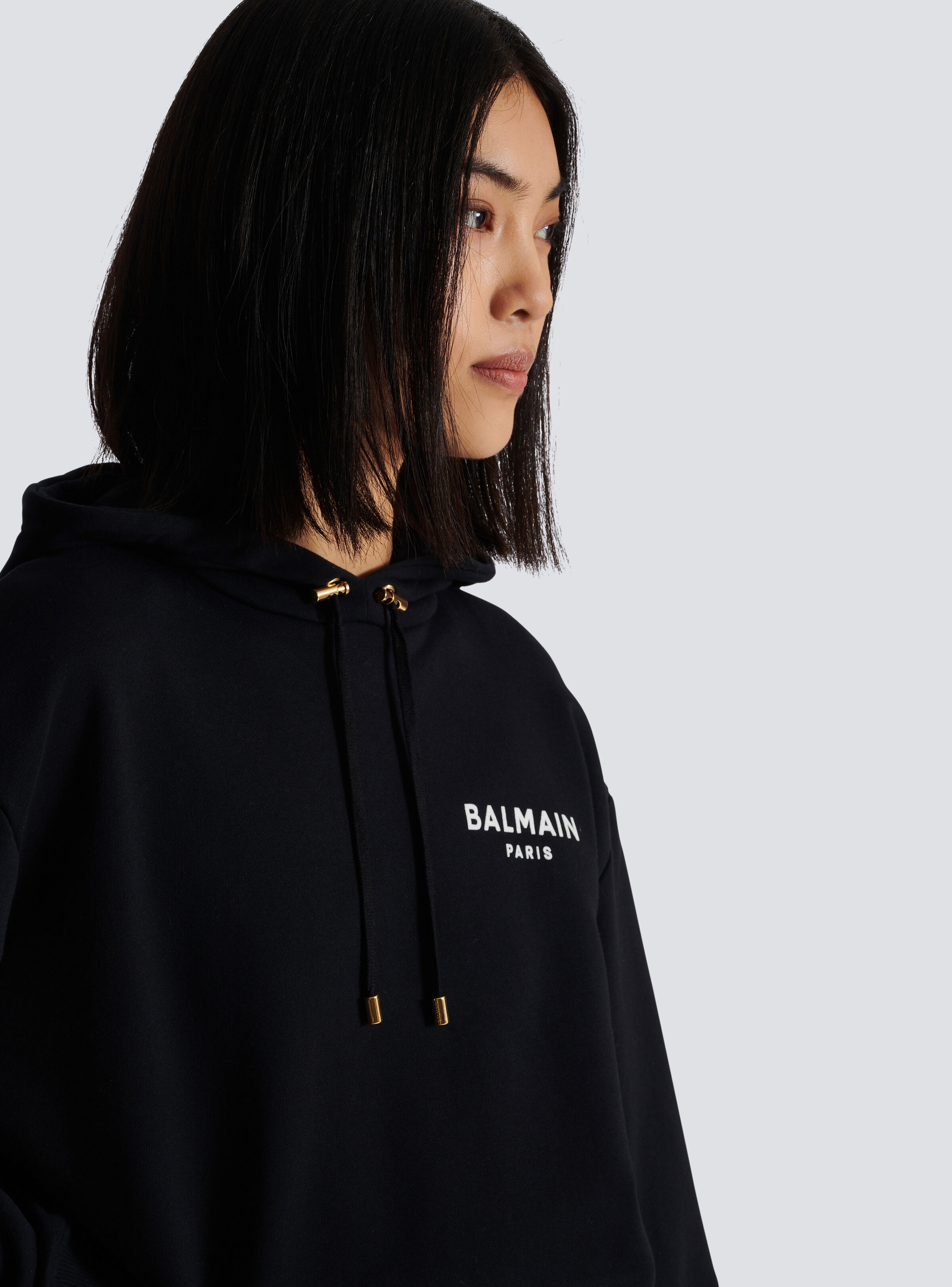 Flocked Balmain Paris hoodie - 7