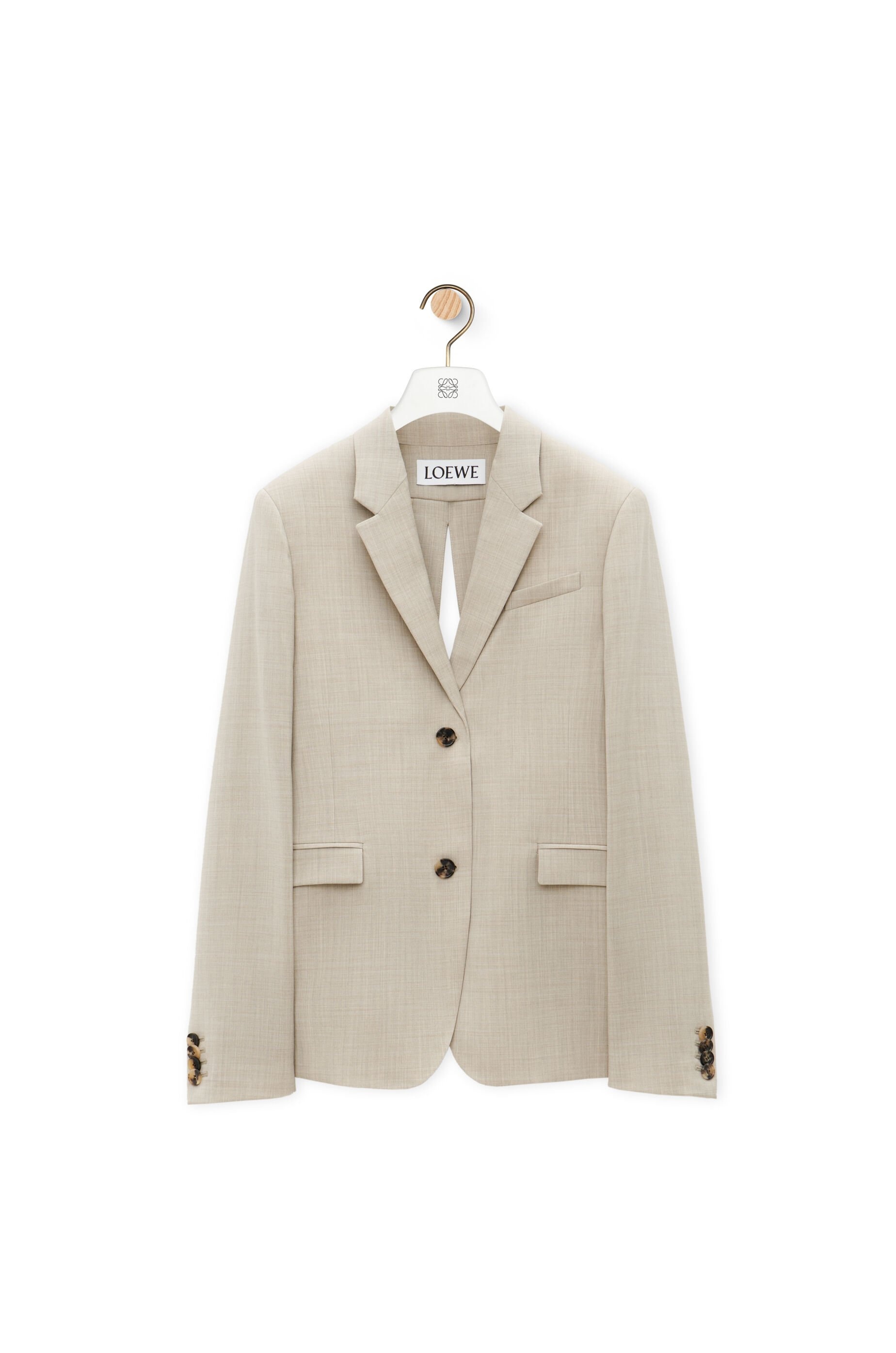 ジャケット LOEWE Melange twill blazer Loewe Split-Back Blazer Jacket with Tie Detail