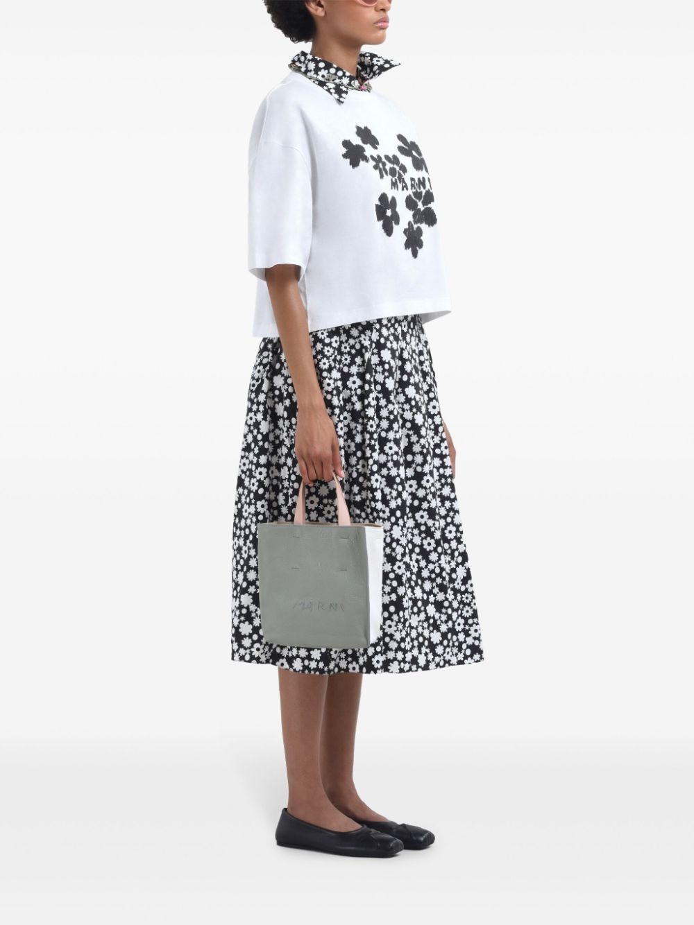 floral-print T-shirt - 2
