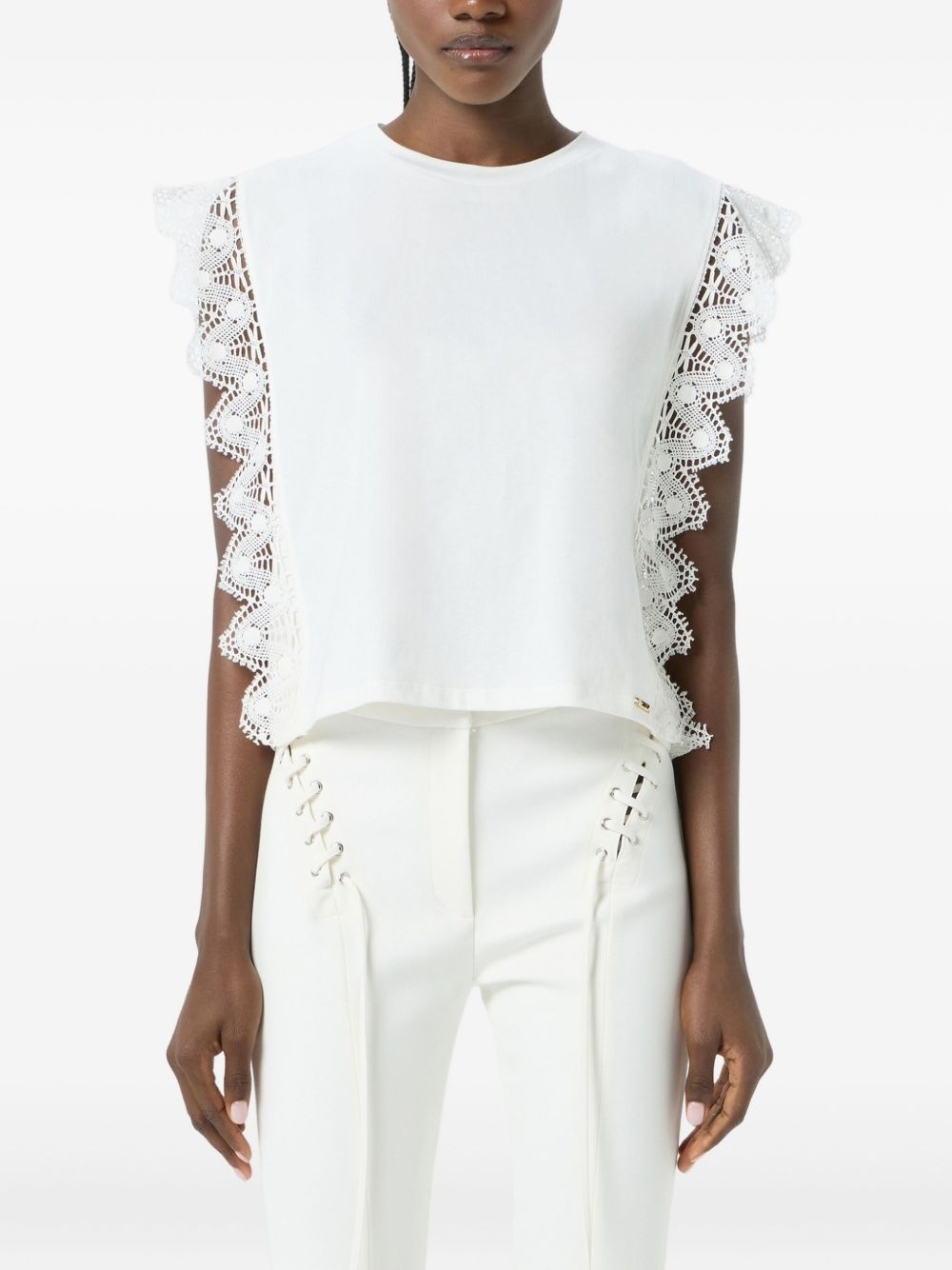 lace-detail tank top - 3