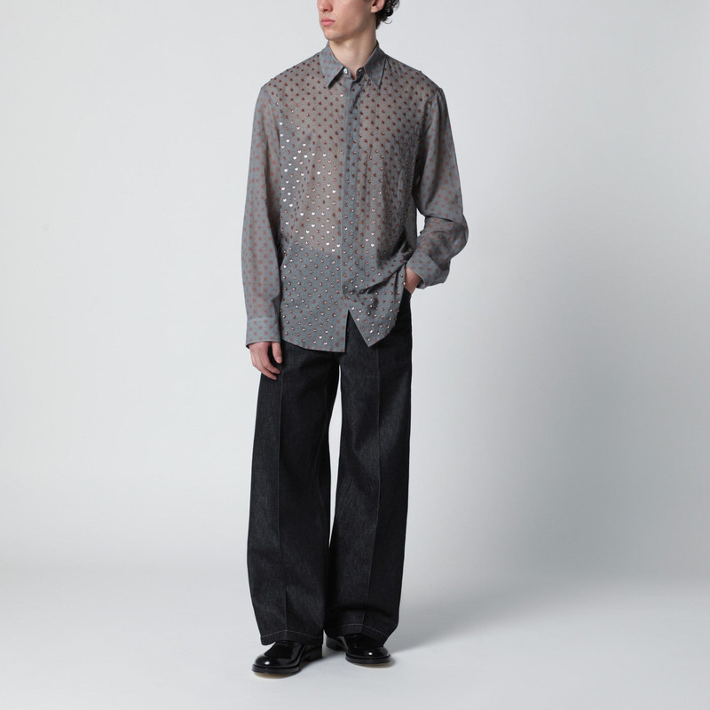 Dries Van Noten Grey shirt with sequins outlook
