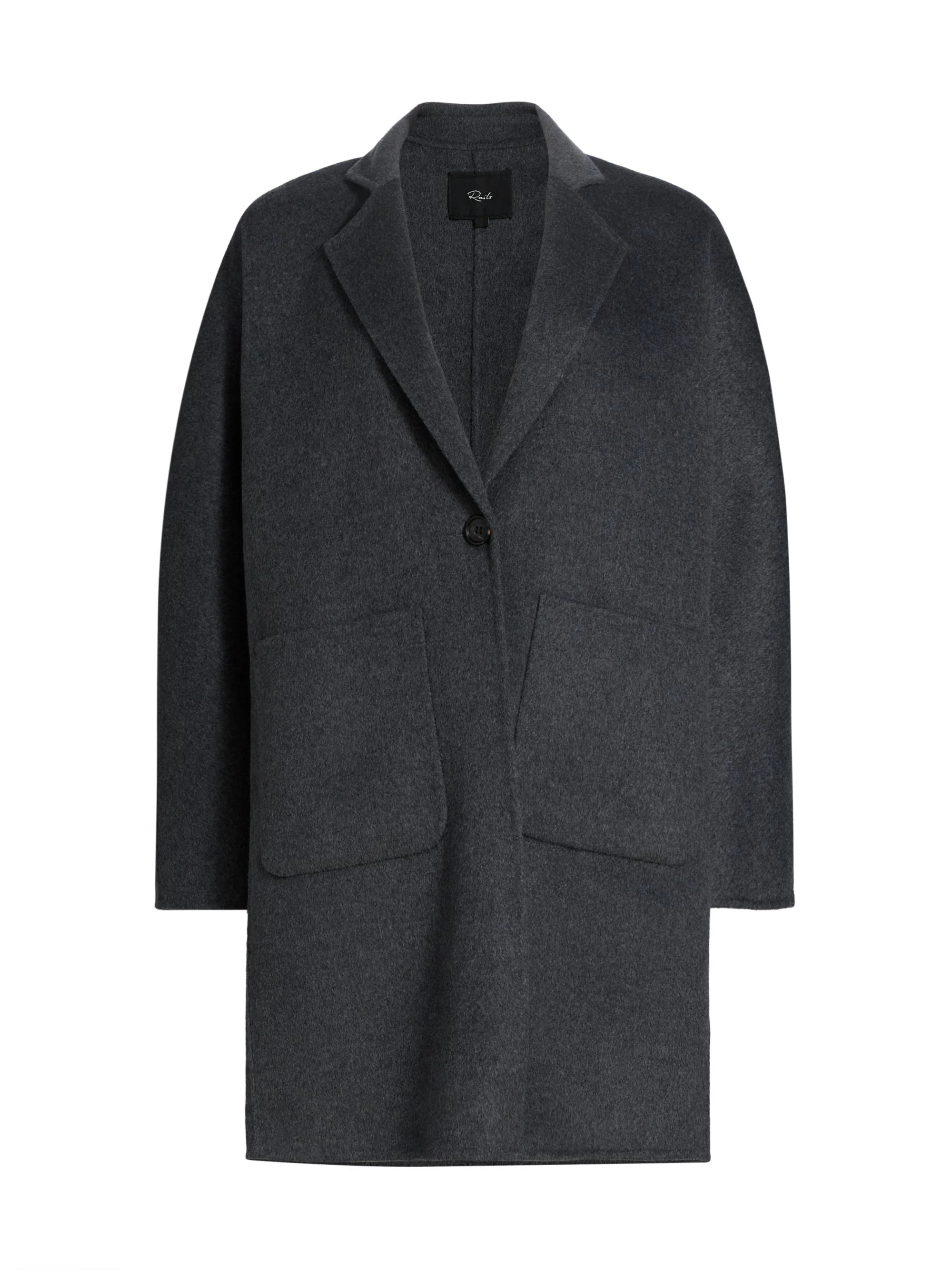 Women's Everest Wool-Blend Coat - Charcoal - 1