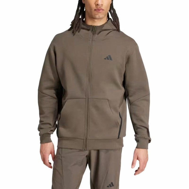 adidas adidas Designed for Training Full-Zip Track Jacket 'Green' IY1133 outlook