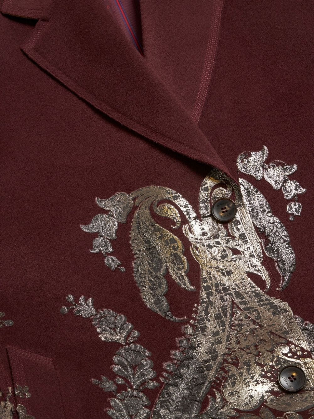 metallic-paisley jacket - 3