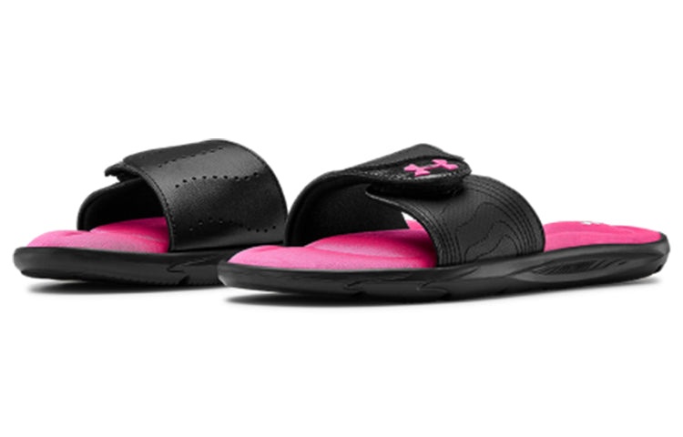 (WMNS) Under Armour Ignite 9 Slide 'Black Pink Surge' 3022717-003 - 4