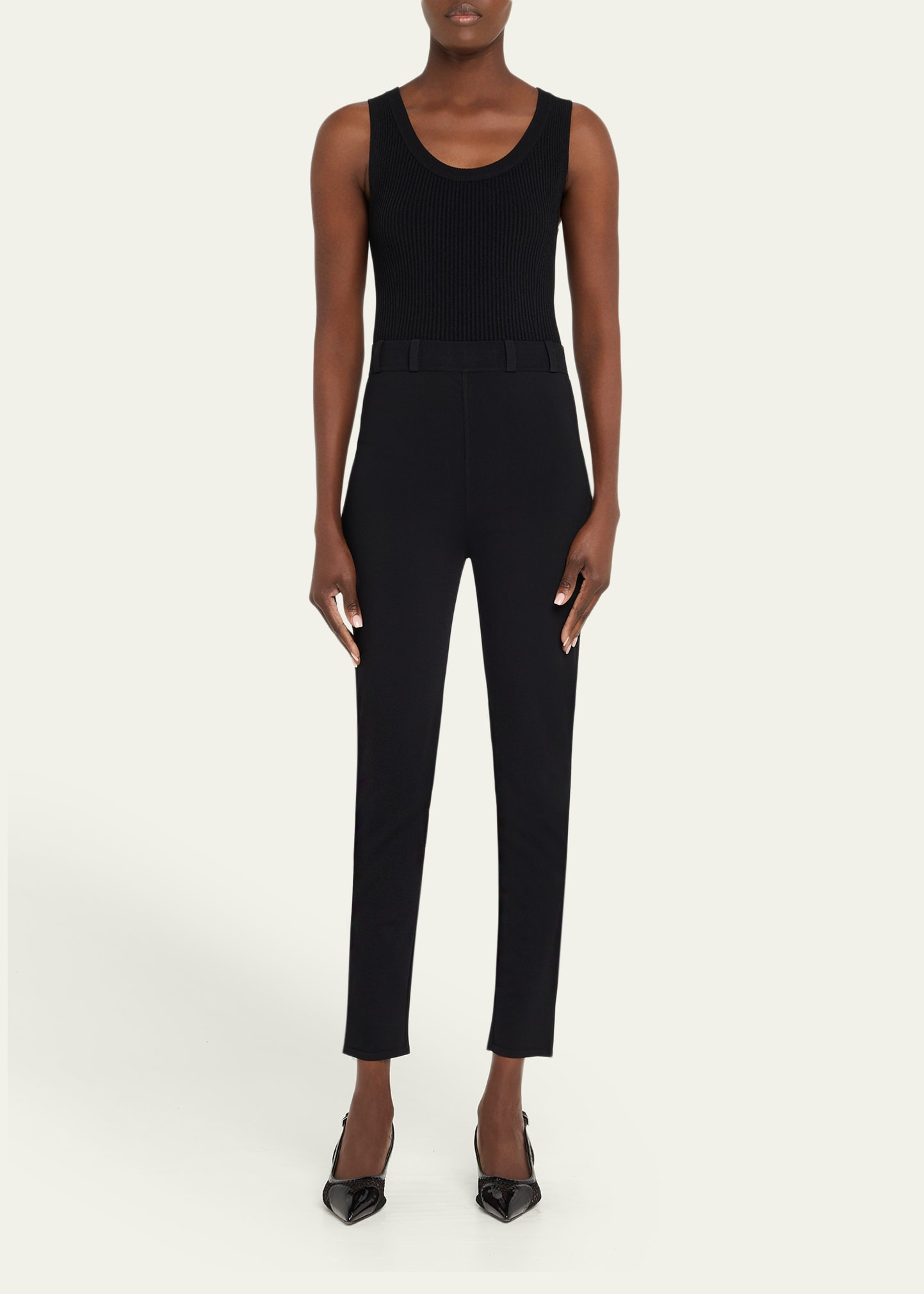 Belt-Loop Ankle Leggings - 2