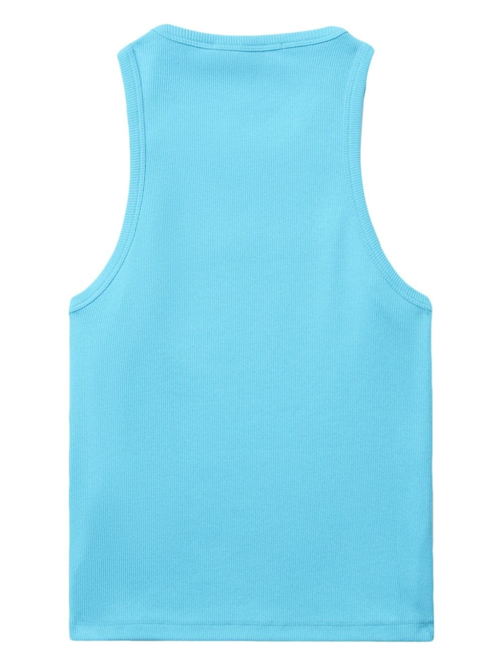 logo-embroidered tank top - 6