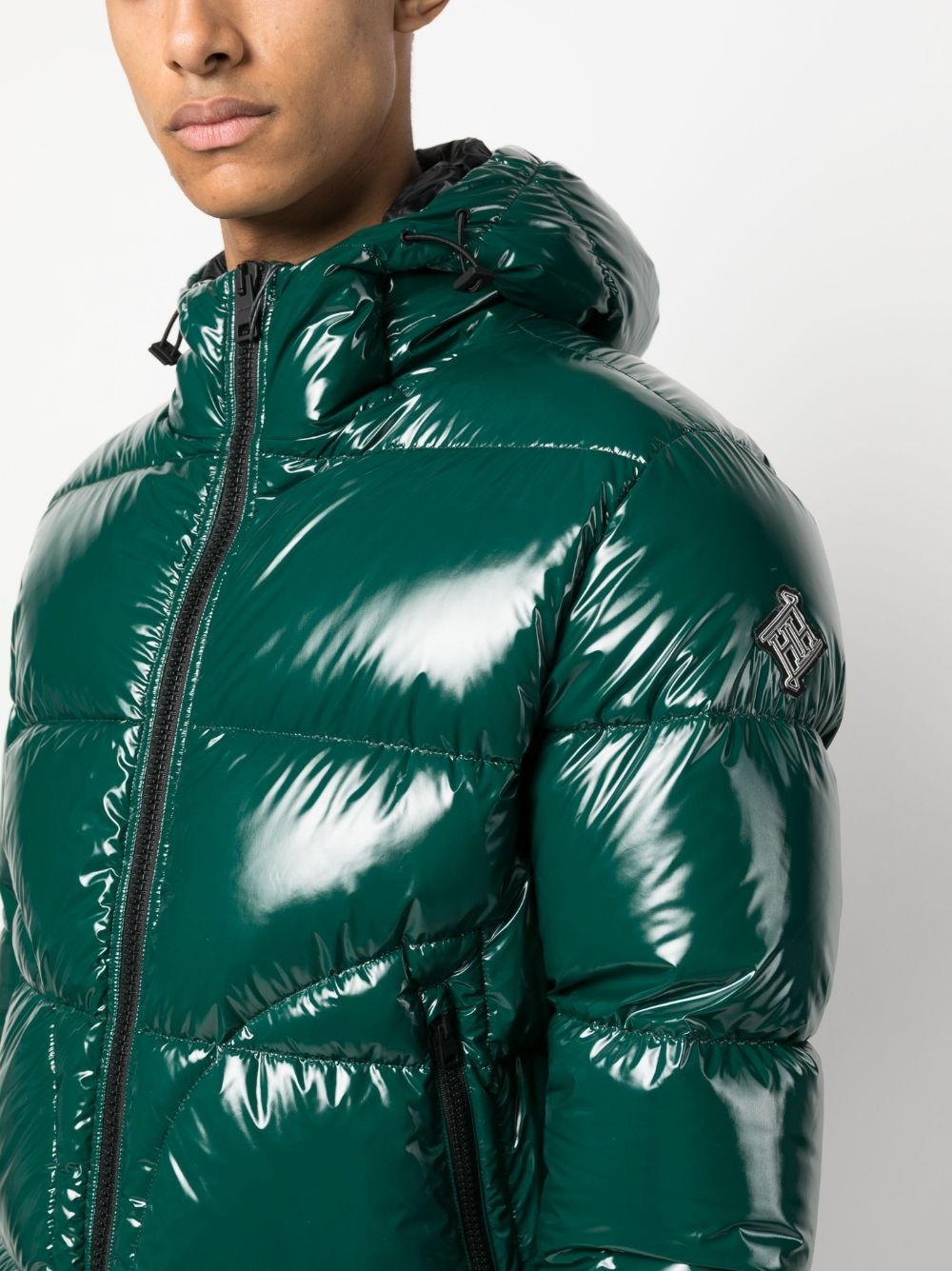 polished-finish padded jacket - 5