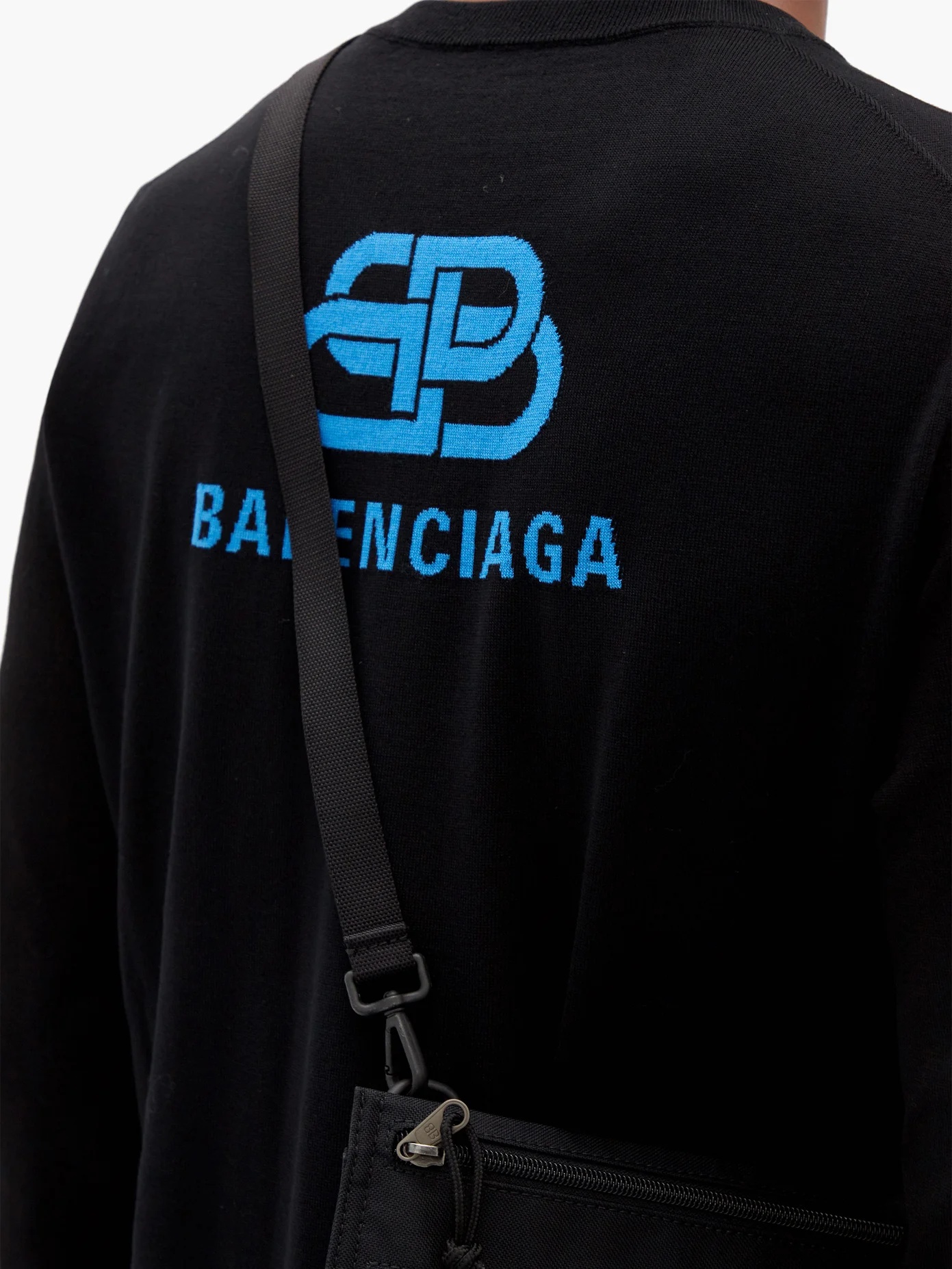 BB logo-jacquard wool sweater - 3