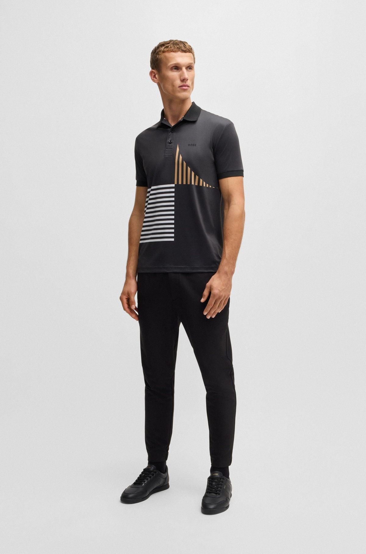 PADDY ACTIVE STRETCH-JERSEY POLO SHIRT WITH DIGITAL PRINT - 4
