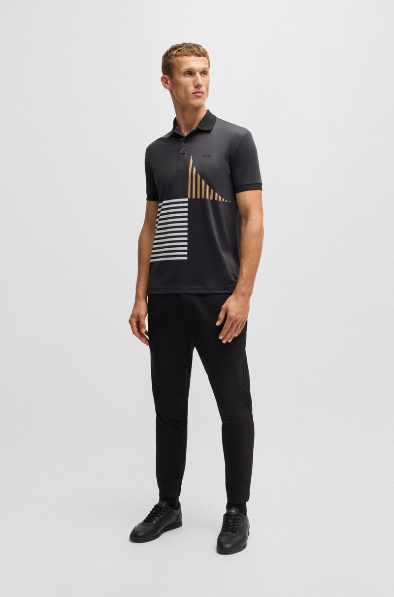 BOSS PADDY ACTIVE STRETCH-JERSEY POLO SHIRT WITH DIGITAL PRINT outlook