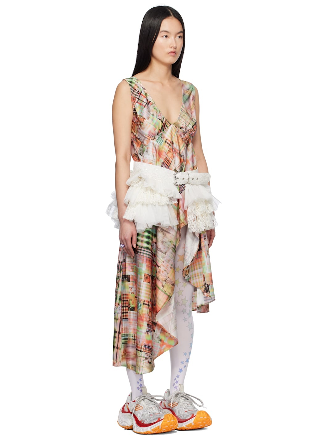 Multicolor Tulip Midi Dress - 2