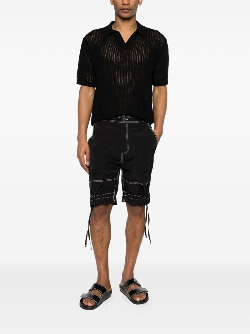 AMI Paris contrast-stitch bermuda shorts outlook