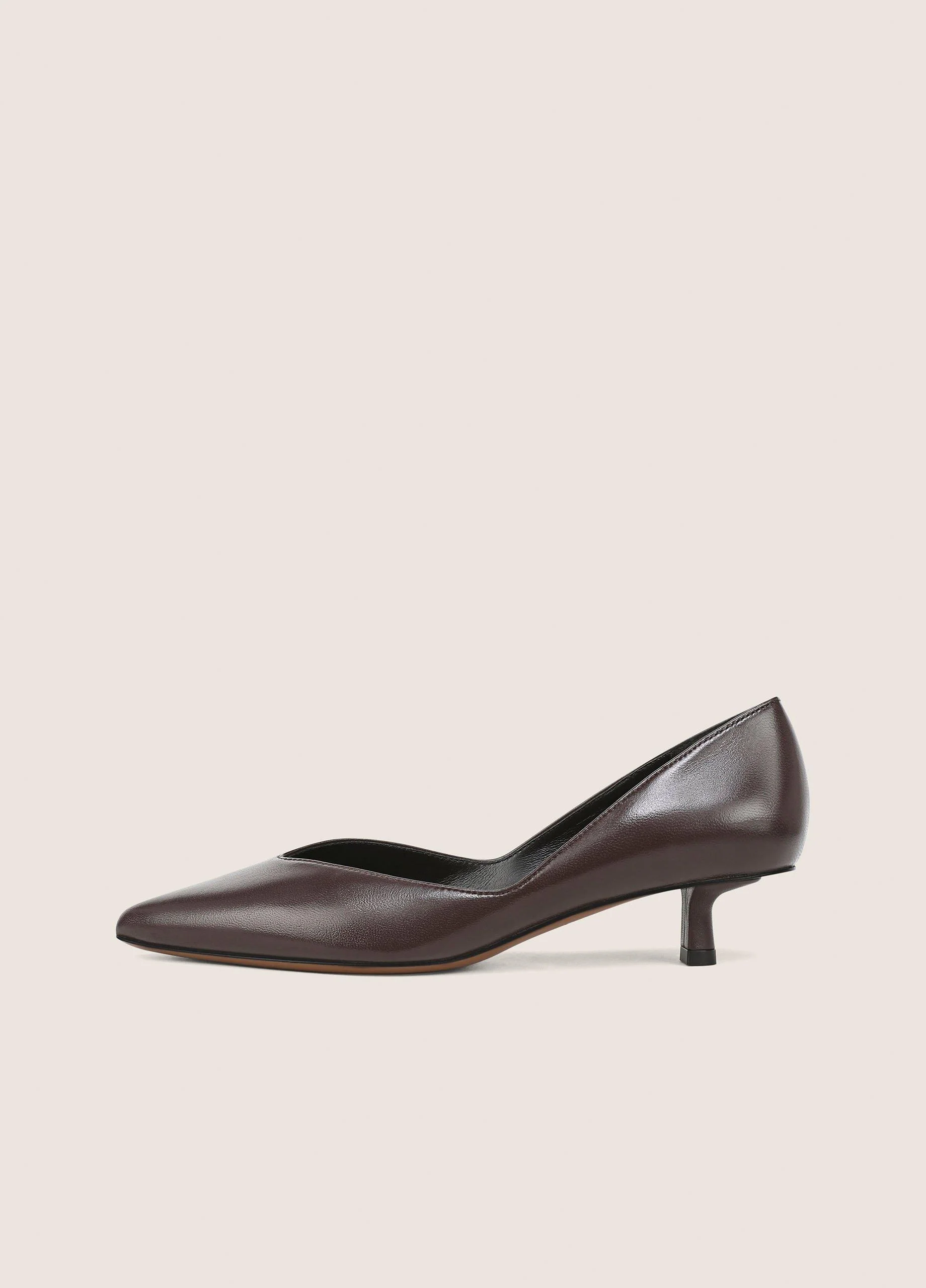 Hallie Leather Kitten-Heel d'Orsay Pump - 1