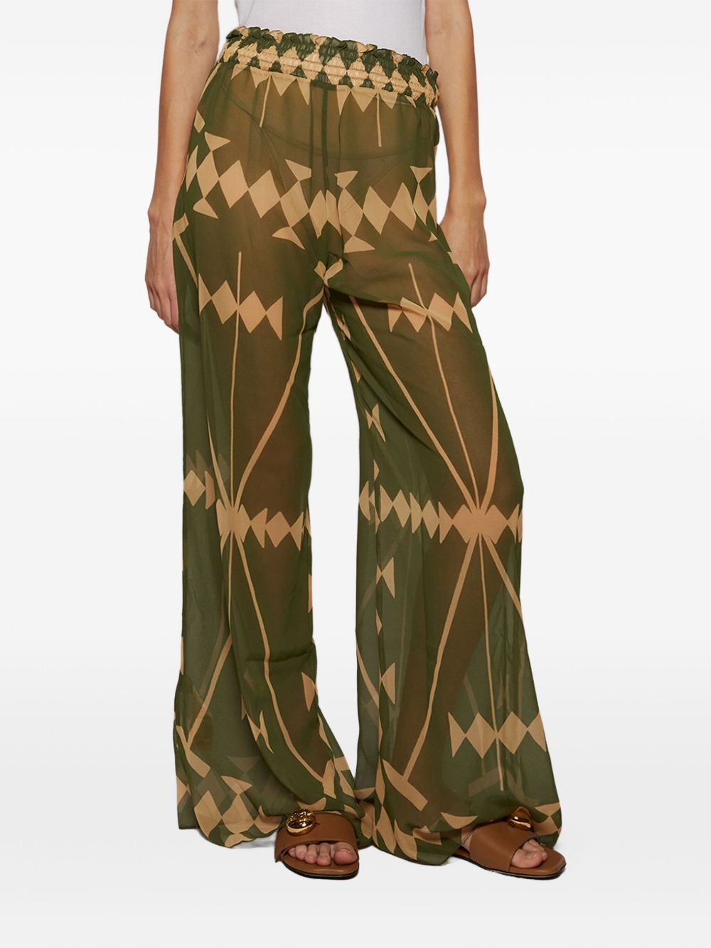 geometric-print trousers - 3