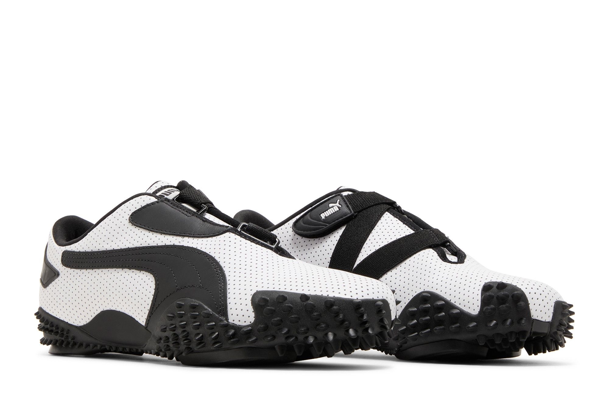Mostro 'Perforated Leather Pack - White Black' - 8